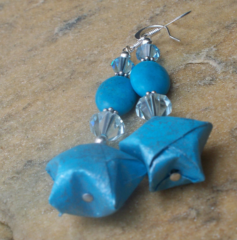 Turquoise Lucky Star Earrrings