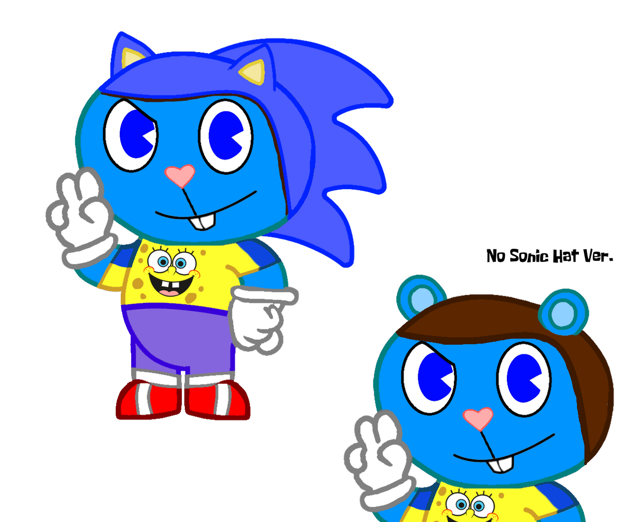 SpongeBobSonic10 But HTF Style (UPGRADED) by SpongeBobSonic10 on DeviantArt