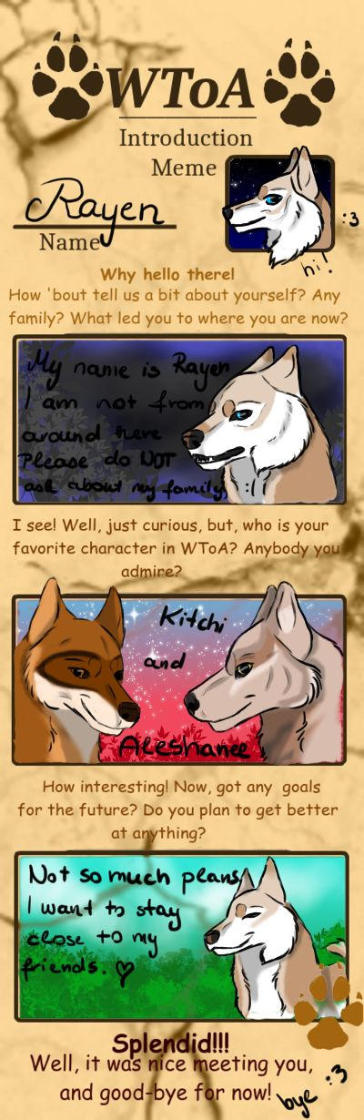 Rayen Introduction meme by Libertas268 on DeviantArt