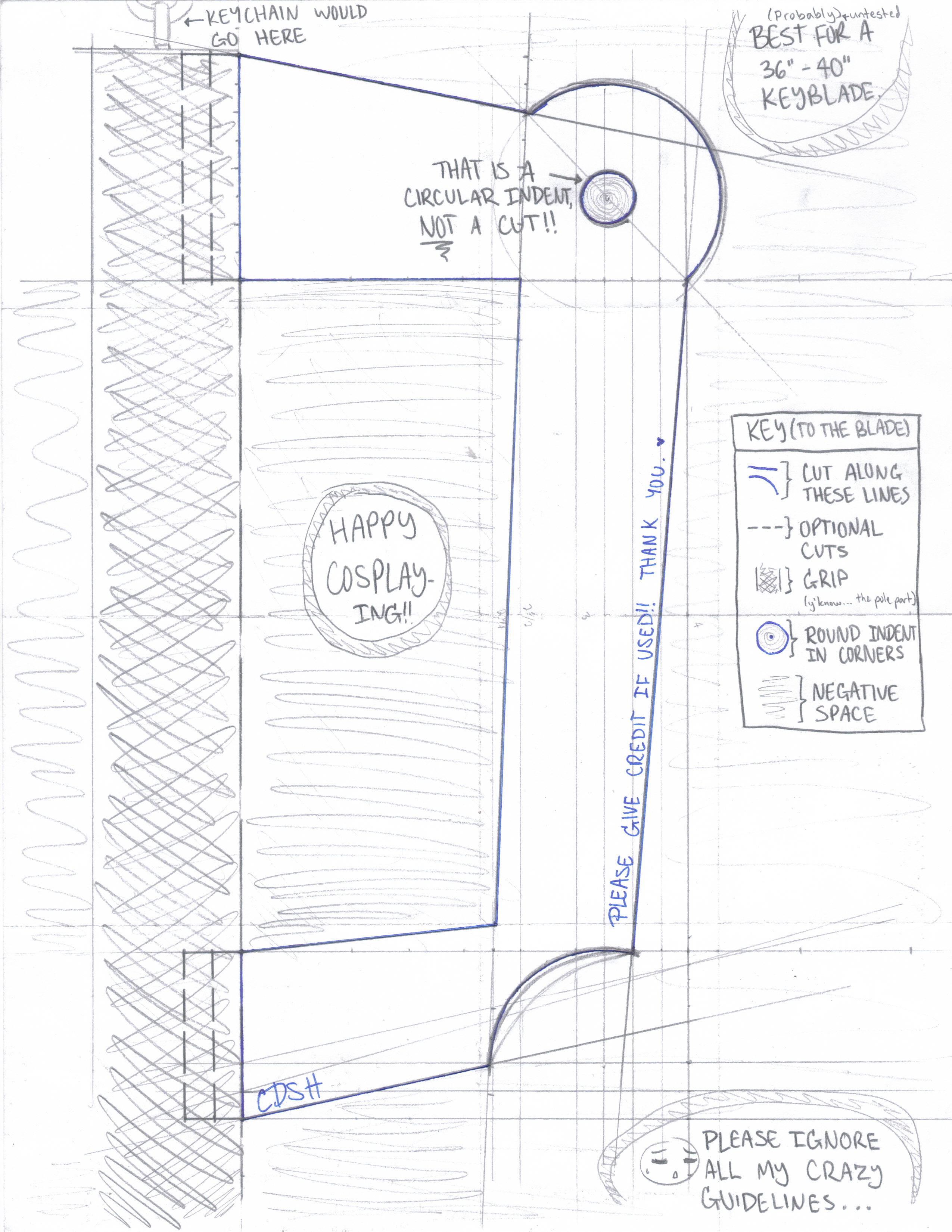 Kingdom Key--Guard template by CDSH on DeviantArt