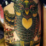 Magic Mushroom Owl Tattoo