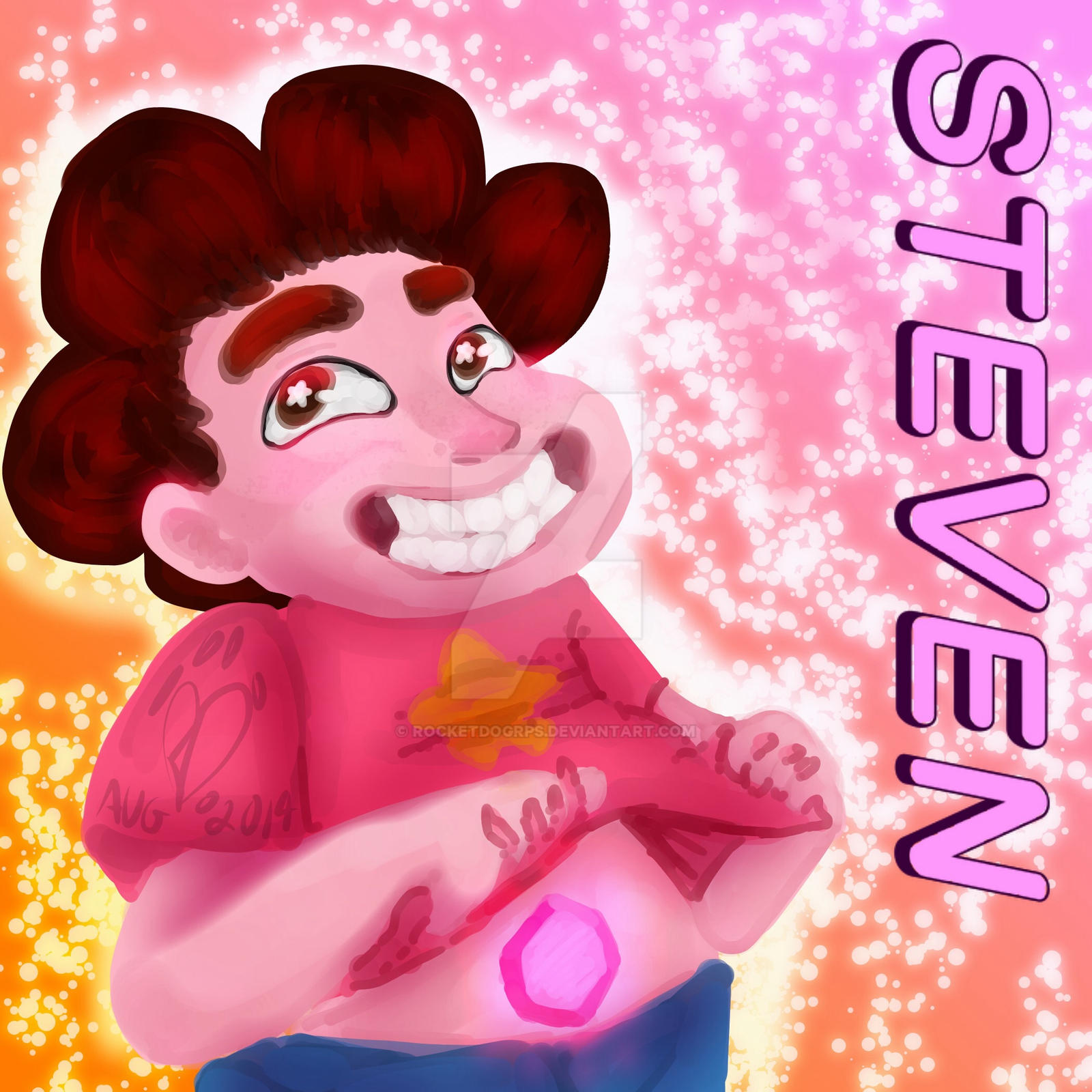 Steven Concert Deviantart Steven Universe-Steven Painting by RocketDogRPS on DeviantArt
