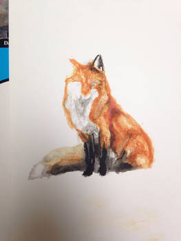 Watercolor fox WIP