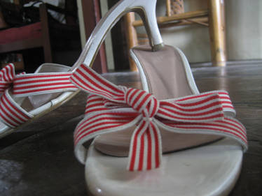 my red and white heels.