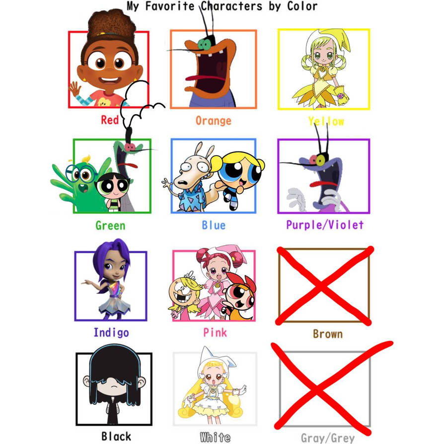All Characters Color My Fav Characters By Color by SSBro18 on DeviantArt