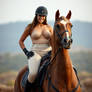 Dominant Equestrian, in beige jodhpurs,high riding