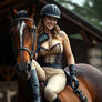 Dominant Equestrian indish, in beige jodhpurs,high