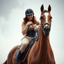 Dominant Equestrian indish, in beige jodhpurs,high