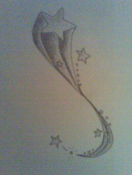 shooting star tattoo design