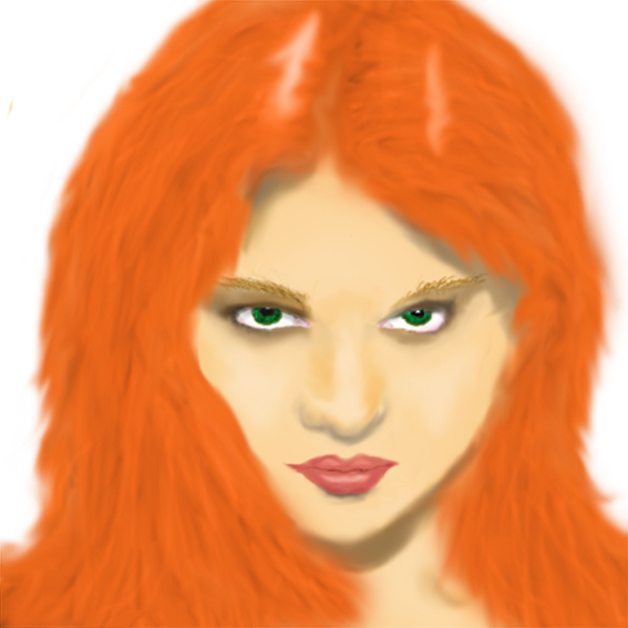 The Girl With The Red Hair (Photoshop Practice)