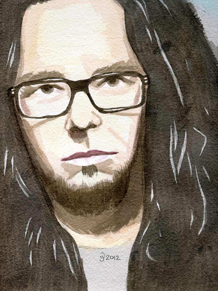 Jonathan Davis watercolor portrait