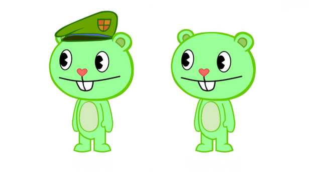 Flippy without Clothes (with/without Hat)