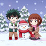 BNHA - IzuOcha - Chibi Xmas Snowman