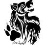 Tattoo: Wolf and paw