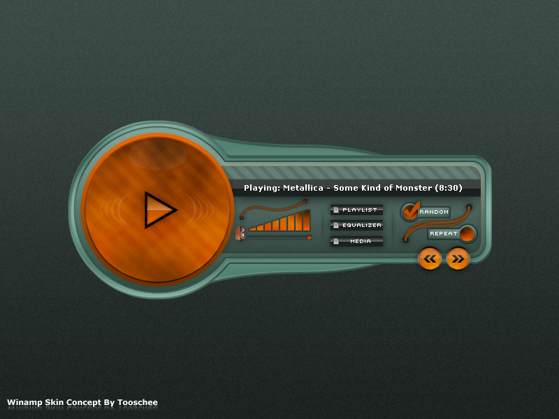 Winamp Skin Tutorial Deviantart Winamp Skin Concept 01 by Tooschee on DeviantArt