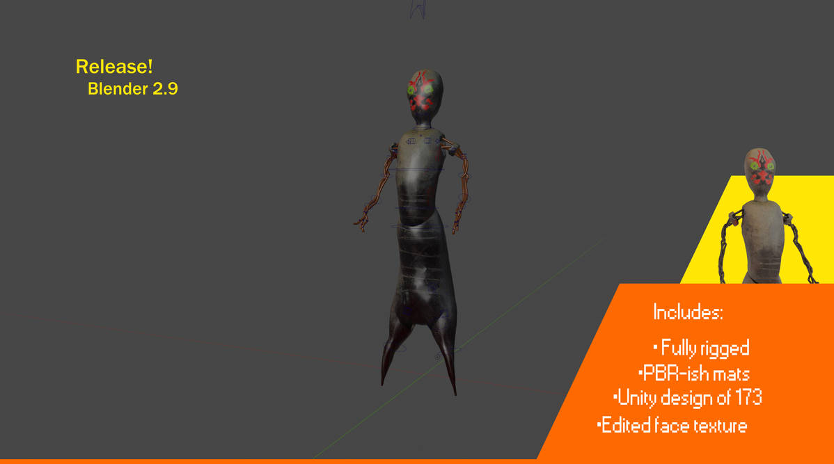 SCP-173 Unity blender 2.9 release! by Tankth3dog on DeviantArt