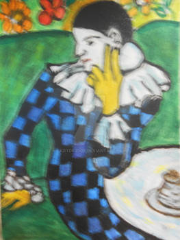 The Blue Harlequin after Pablo Picasso