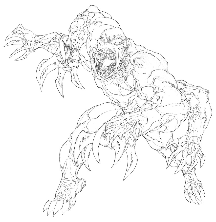 D+D4th: Blood Fiend- Line Art