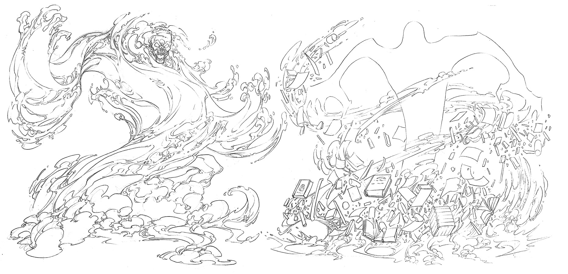 D+D4th: Specters- Line Art