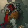 Hellboy Sketch Paints