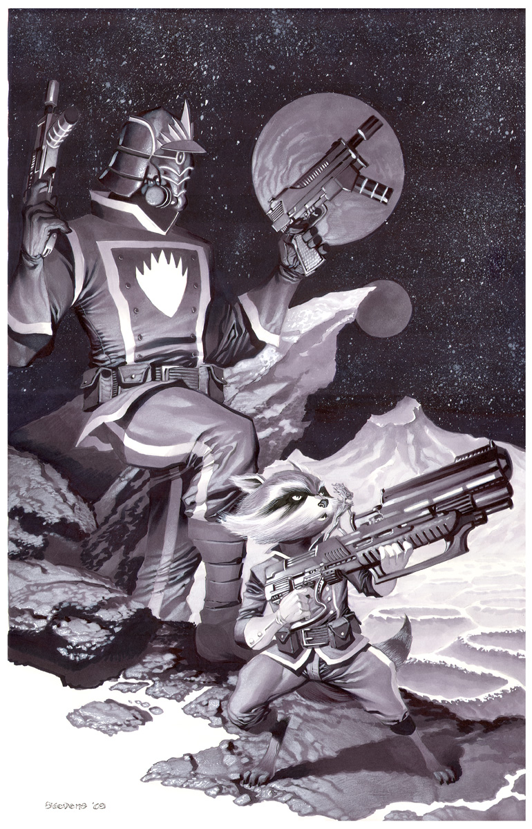 StarLord + Rocket- Marker Illo