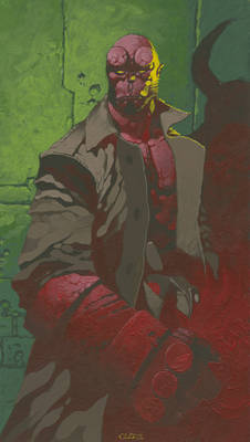 Hellboy painting