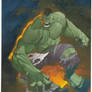 Hulk oil painting