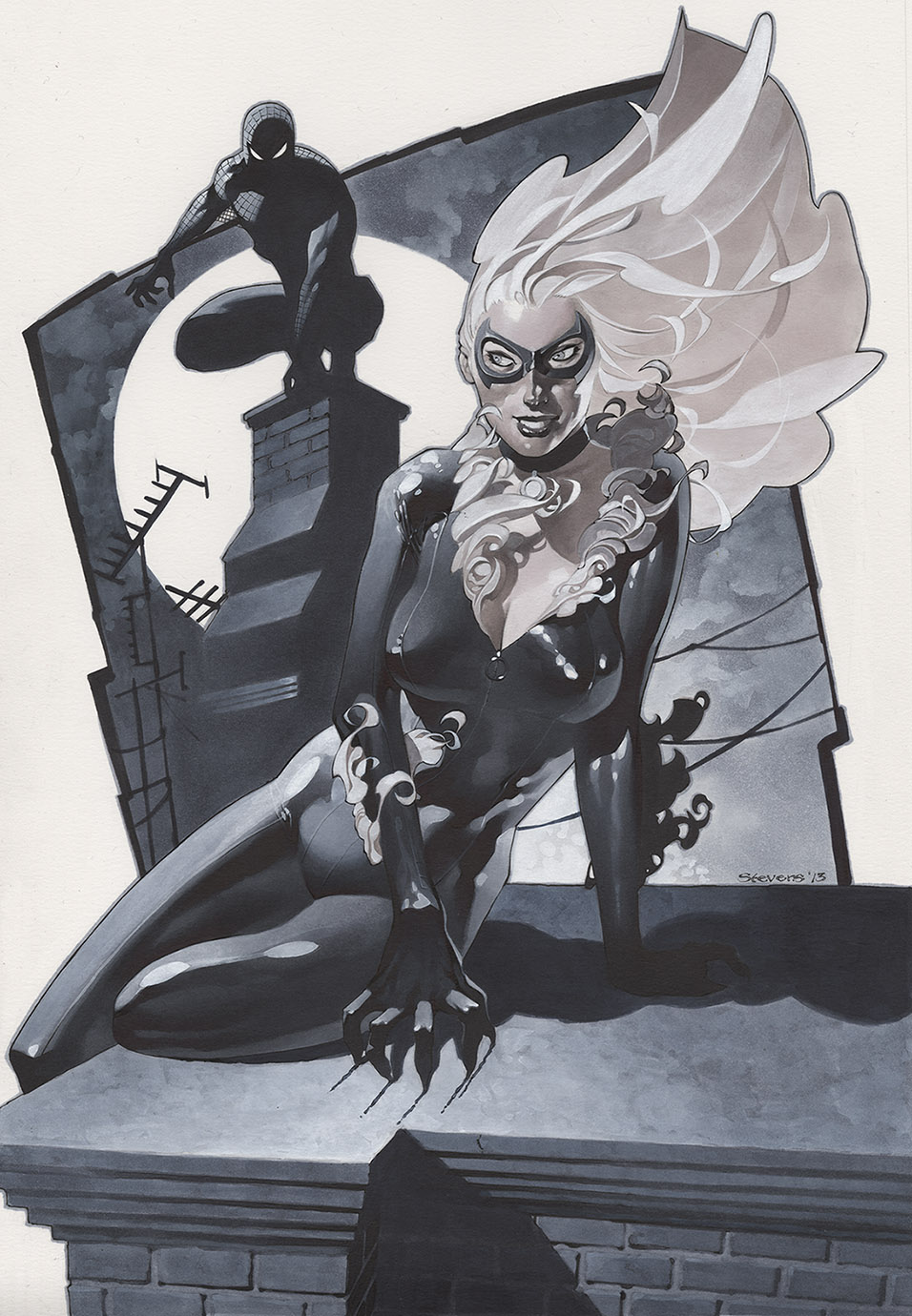 Black Cat and Spidey 2 by ChristopherStevens