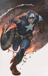 Captain America in action