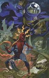 Spider Man battles Mysterio