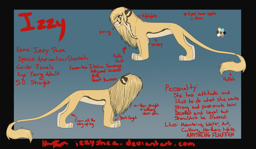 2013 Reference Sheet - Izzy