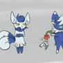 Meowstic and Flabebe