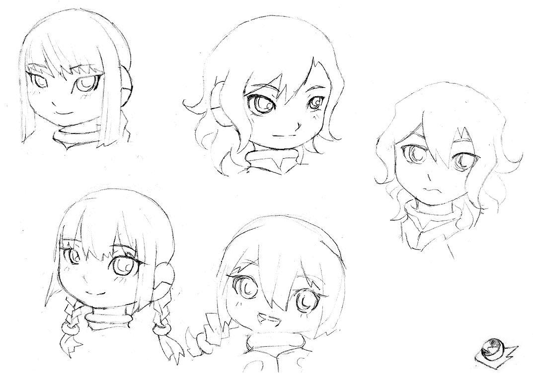 Hair sketchings