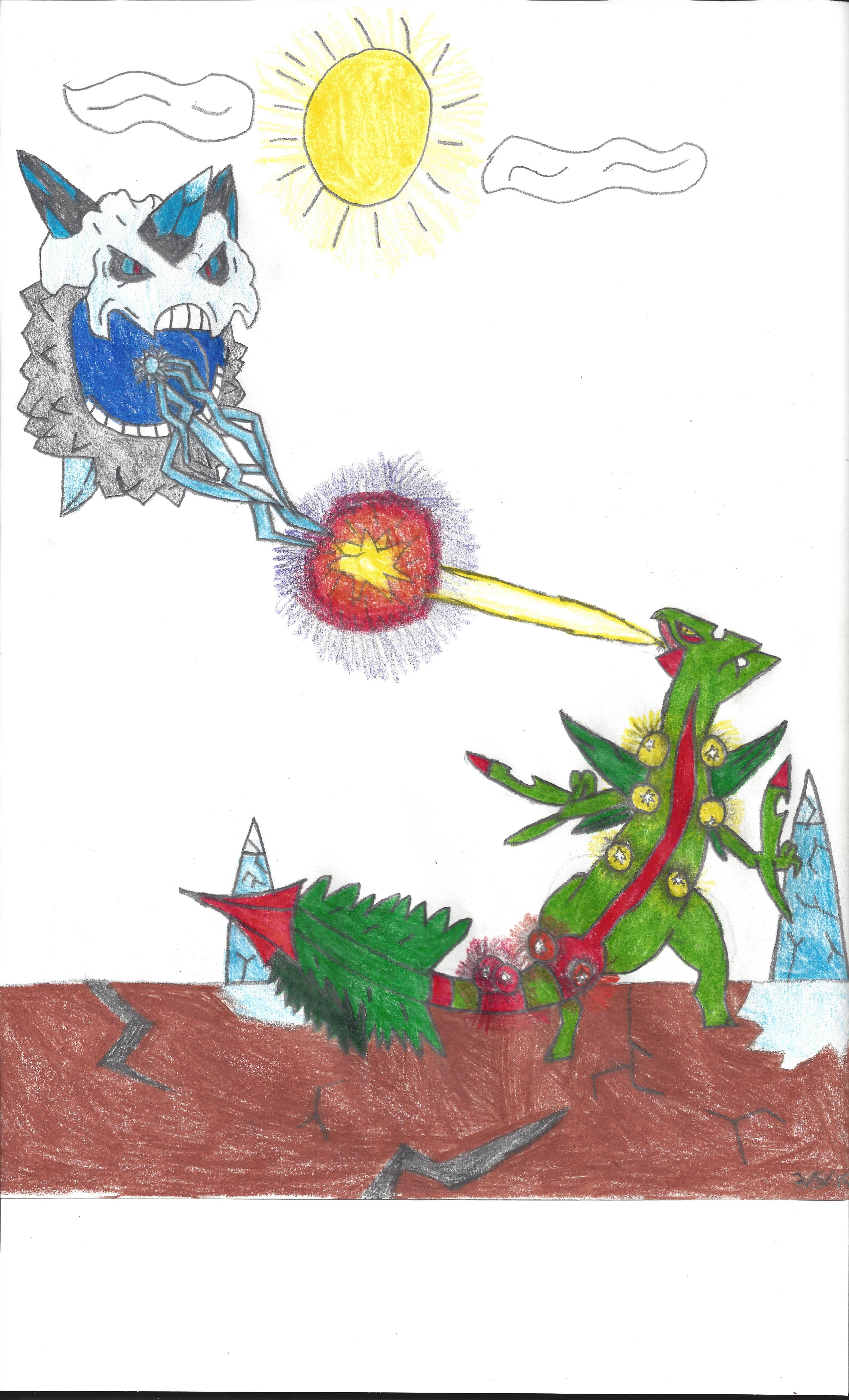 Mega Sceptile vs Mega Glalie