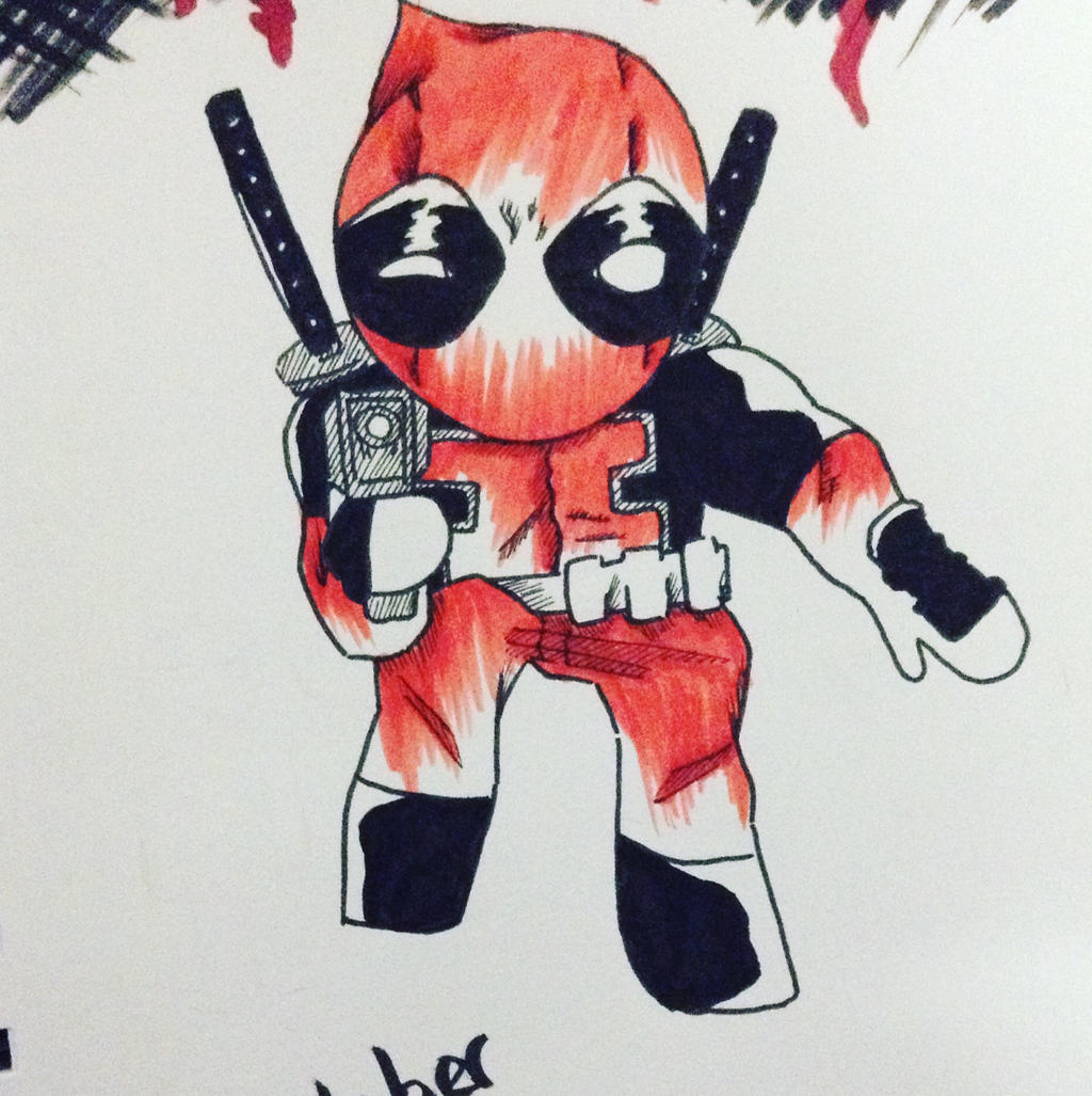 Inktober 2017 Day 4 Chibi Deadpool From Deadpool By Demon0fanime