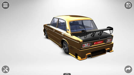 Backview of the Gold Volga