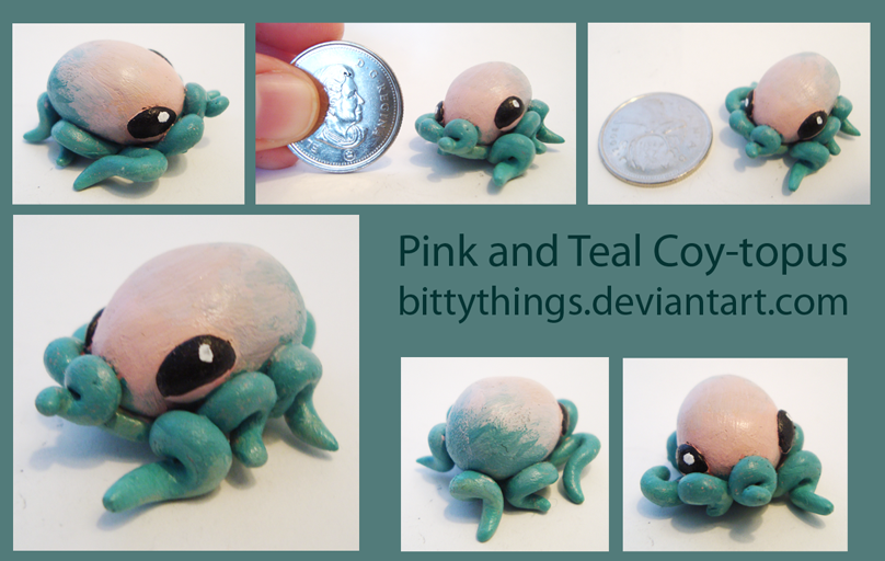 Pink and Teal Coy-topus - SOLD