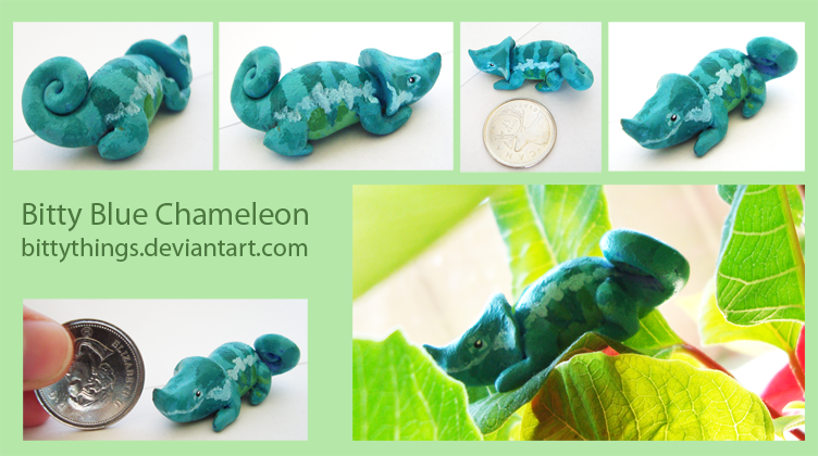 Bitty Blue Chameleon - SOLD