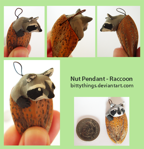 Nut Pendant - Raccoon - SOLD