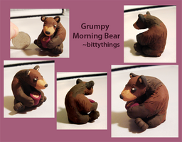 Grumpy Morning Bear - SOLD