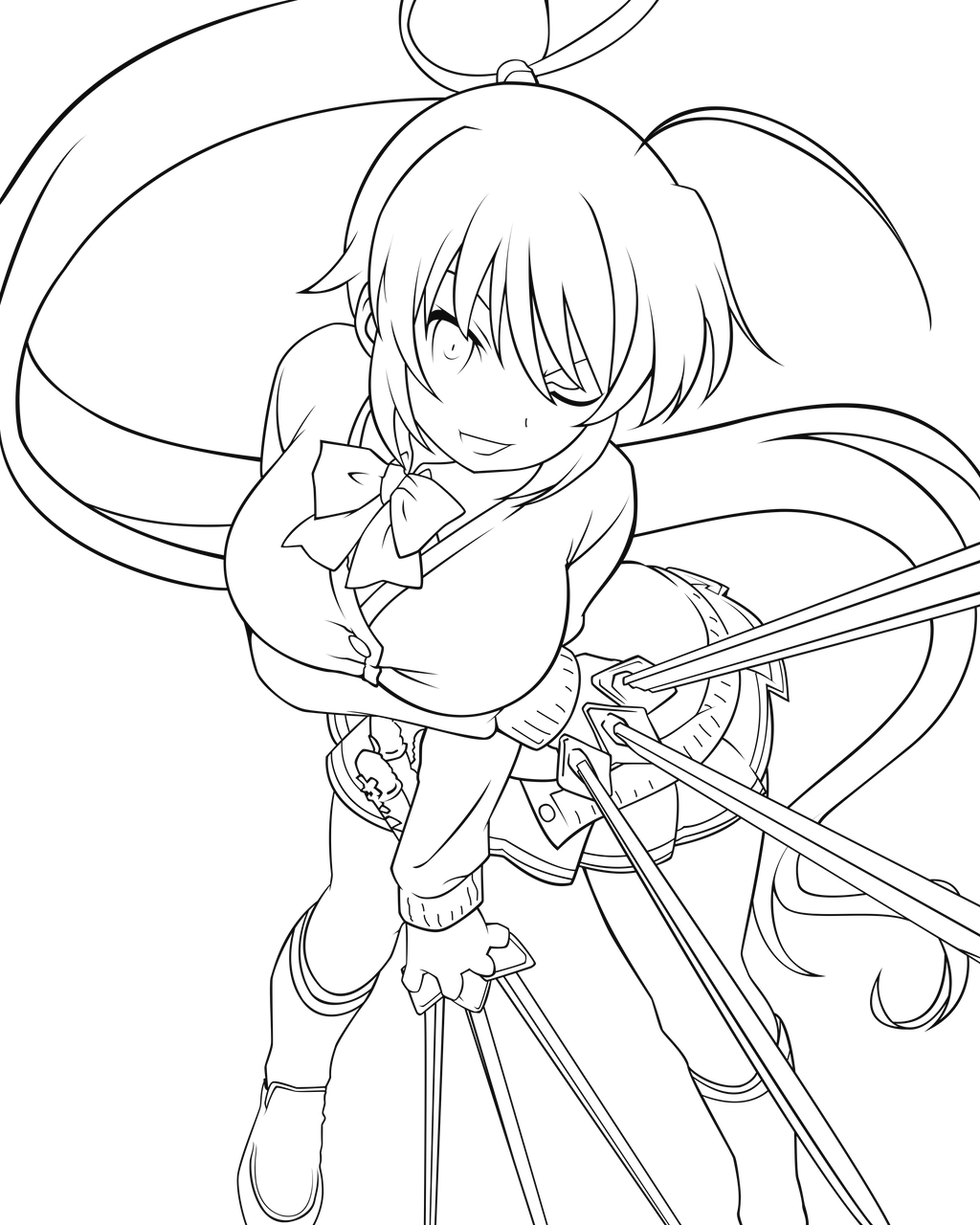Homura Lineart by EndlessTsubaki on DeviantArt