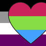 Asexual Polyromantic Combo Flag
