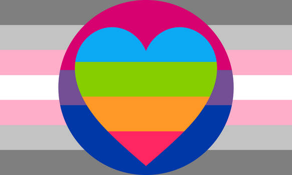 Demigirl Bisexual Panromantic Combo Flag