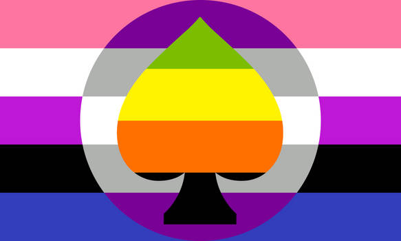 Genderfluid Gray Asexual Aromantic Combo Flag
