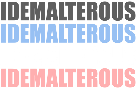 Idemalterous Typography