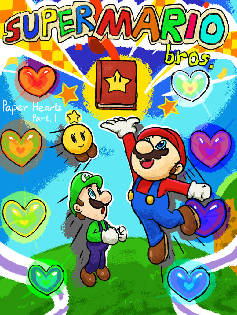 Super Mario bros. Paper Hearts part.1 Cover1 by ReihoAnna on DeviantArt