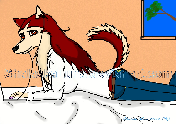 Jenna anthro lineart colorier