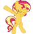 Sunset Shimmer Dabbing Emoticon