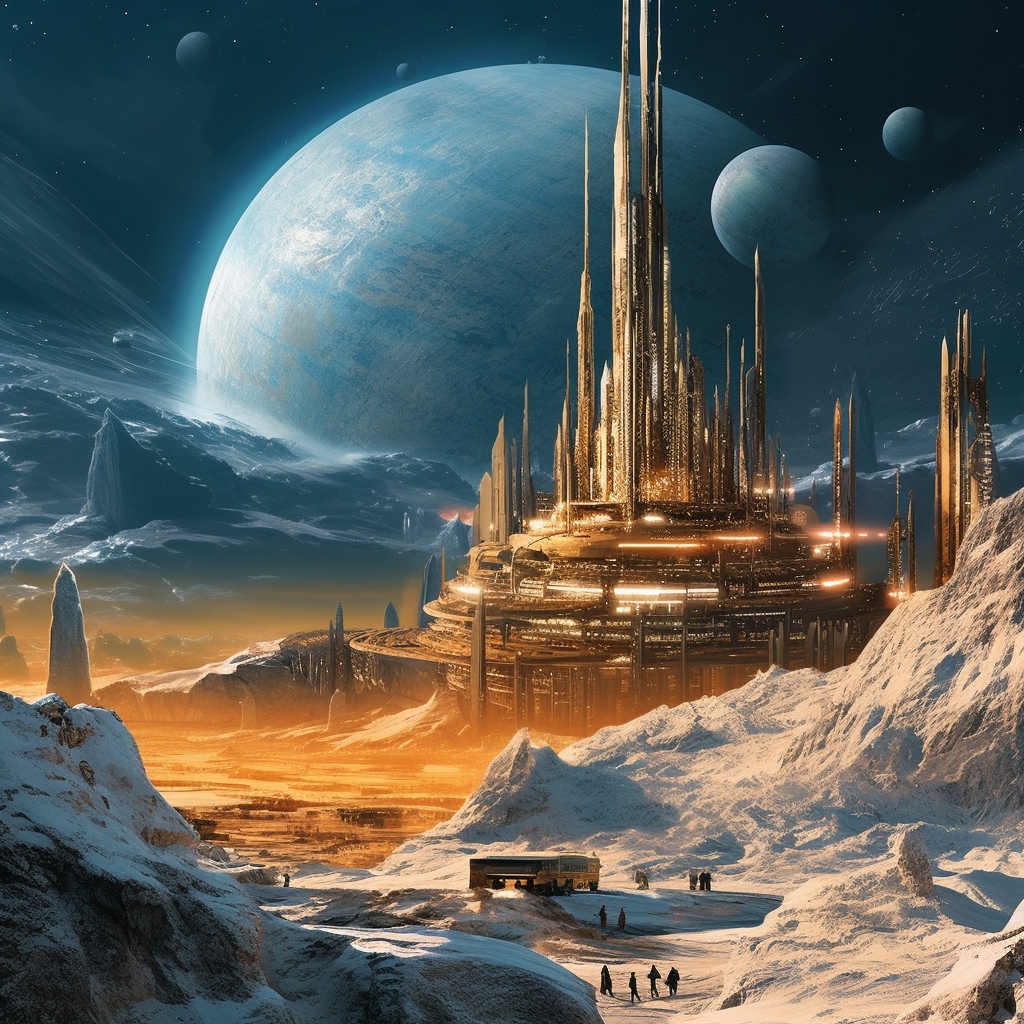 Earth Colonies on Saturns moon by EmperorAlexander on DeviantArt