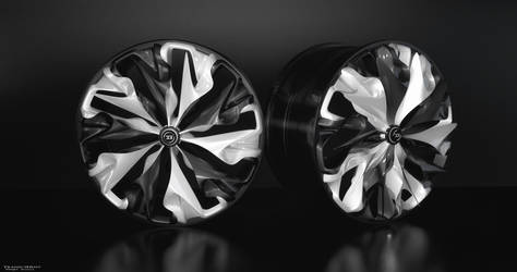 Carbon Fiber Wheel Design Render Fail